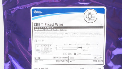 Boston Scientific M00558370 CRE Esophageal Dilatation Cath. 15 x 16.5 x 18mm(x)
